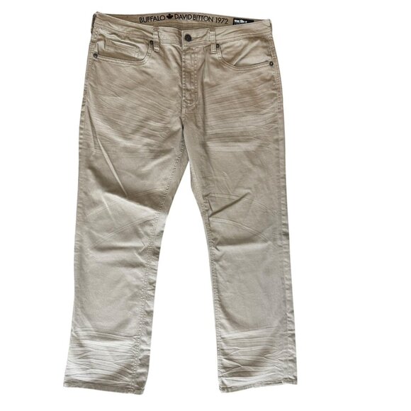 Buffalo David Bitton Jeans Mens 36x30 Six X Slim Straight Stretch Brown - Picture 2 of 6